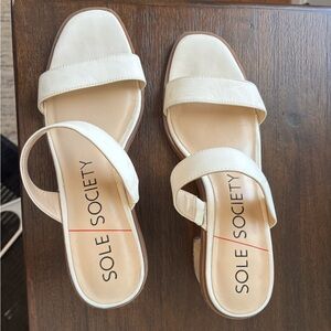 Sole Society White Heels Size 9